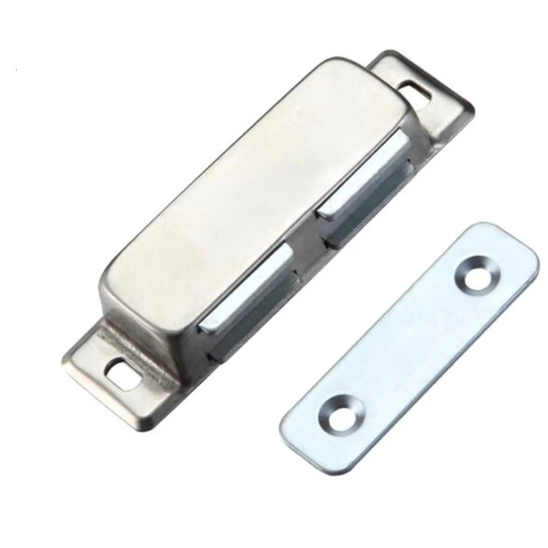 XK810-2 Stainless Steel Magnetic Door Lock Closet Lock Strong Magnet Furniture 86.6mm * 23.5mm * 15mm 10pcs