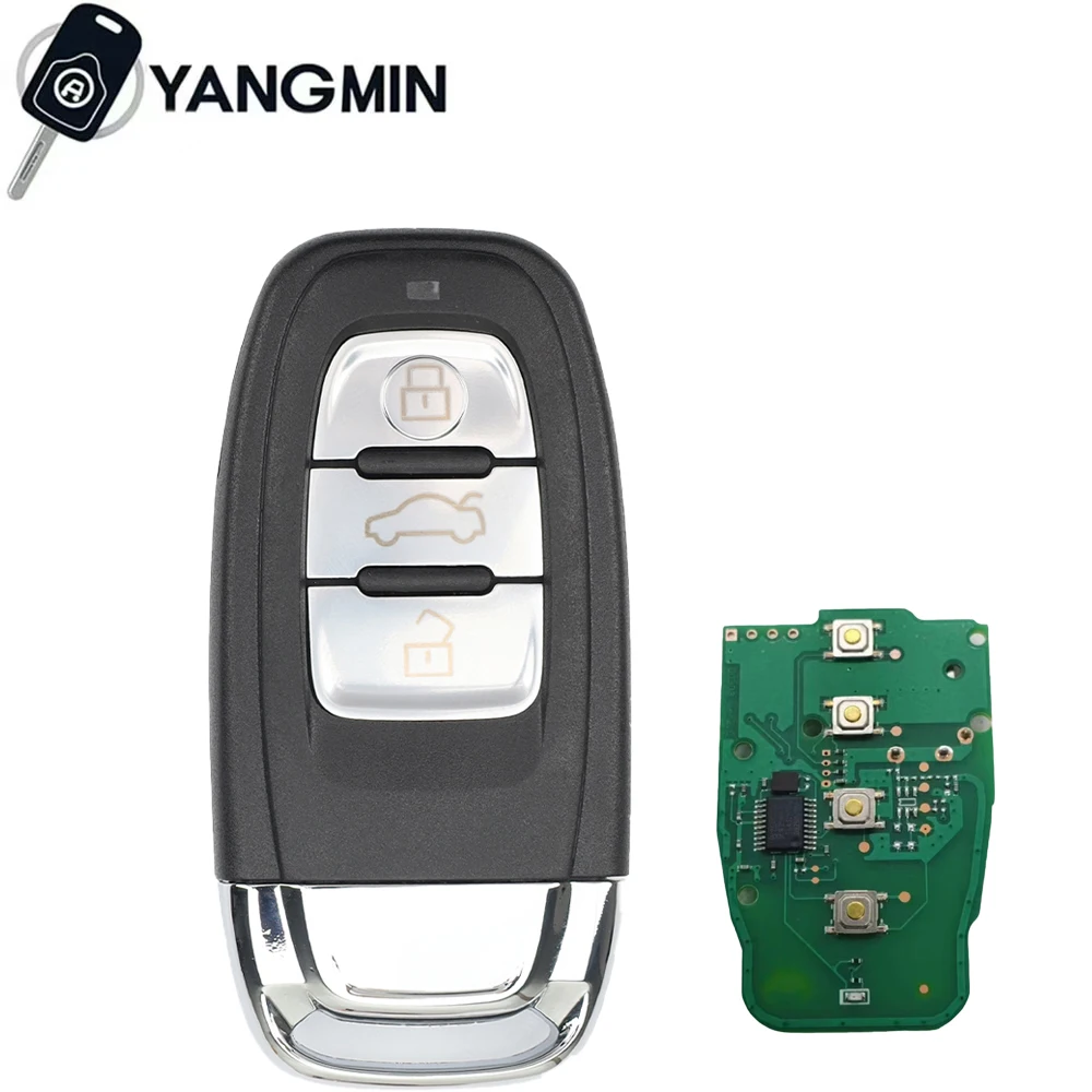نصف مفتاح ذكي بدون مفتاح فوب لأودي Q5 A4L A5 A6 A7 A8 RS4 RS5 S4 S5 A4 RS4 RS5 315MHz 433MHz 868MHz مفتاح السيارة 8T0959754C D F