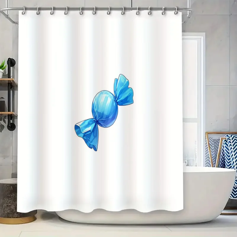 

Синий набор занавесок для душа с океанской волной, водонепроницаемая ракушка, пляжный тематический декор для ванной комнаты, тканевая подкладка для дома