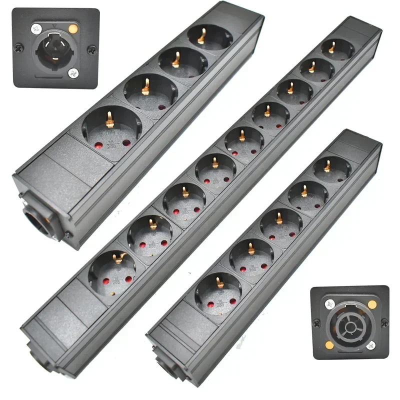 PDU power strip  NAC3FX-W NAC3MPX aviation port 2-11AC EU socket Schuko Powercon LED 3P aviation plug