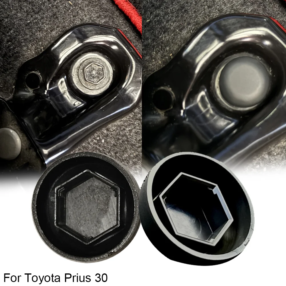 2 Stück Auto-Vordersitz-Befestigungsschrauben-Steckerkappen für Toyota Prius 30 2009-2015 Rostschutz – Detail 1