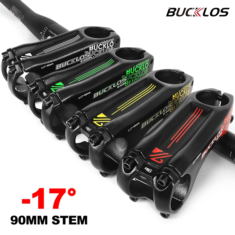 

BUCKLOS MTB Bike Stem Aluminum Alloy 17 Degree Negative Bicycle Stem High Strength MTB DH Bike Handlebar Table Stem Handle Power