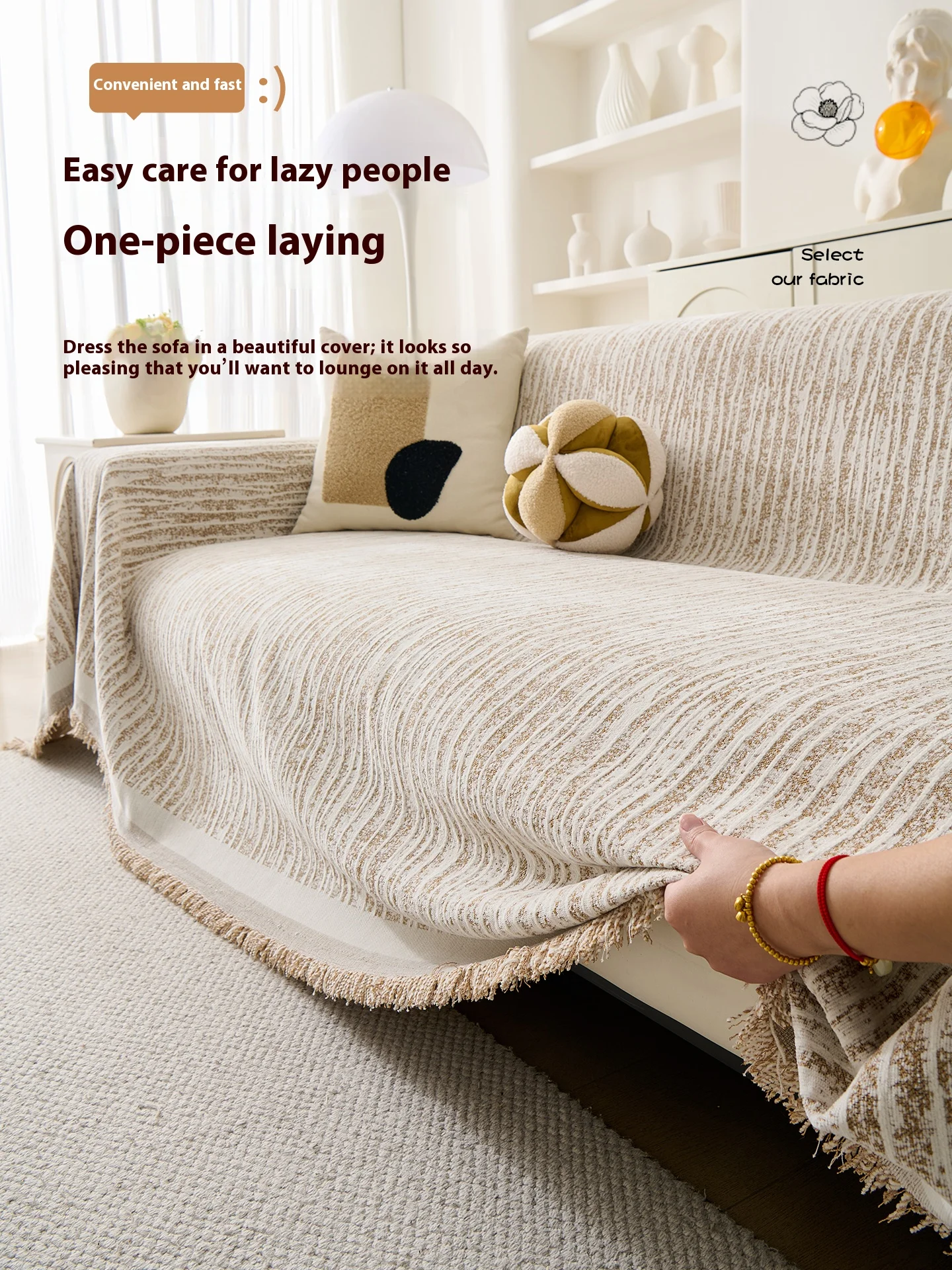 Luxury Sofa Cover Couches Chenille L Shaped Reversible Stretchable Sofa Protector Slipcover All Season Non Slip Couch Blanket