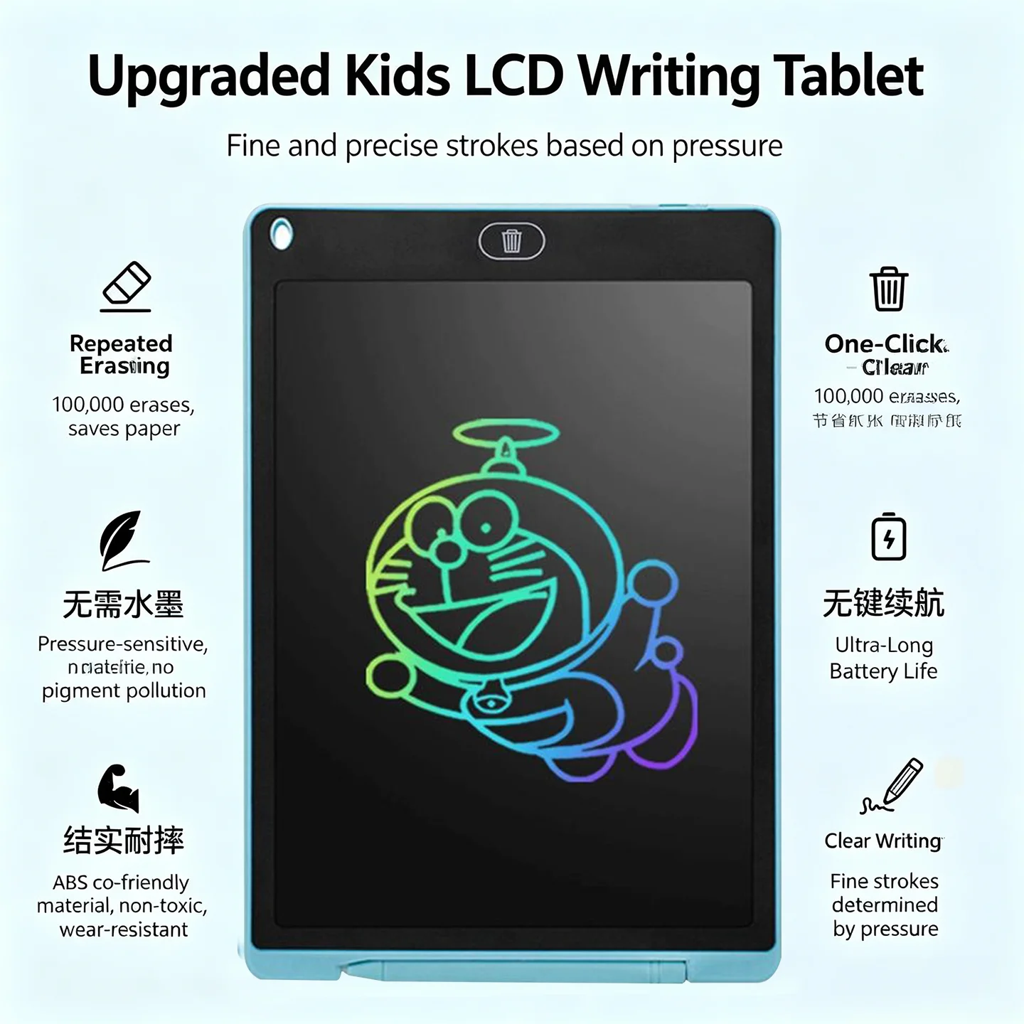 Baby LCD Writing Tablet, Kids Doodle Board, Small Blackboard, Student Drawing & Draft ICD Practice Writing Board