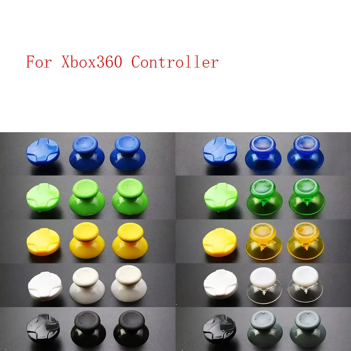 1set =3pcs Thumbsticks Thumb Joystick Stick Cap W/ Cross Buttons D Pad D-pad Replacement for Xbox 360 Controller
