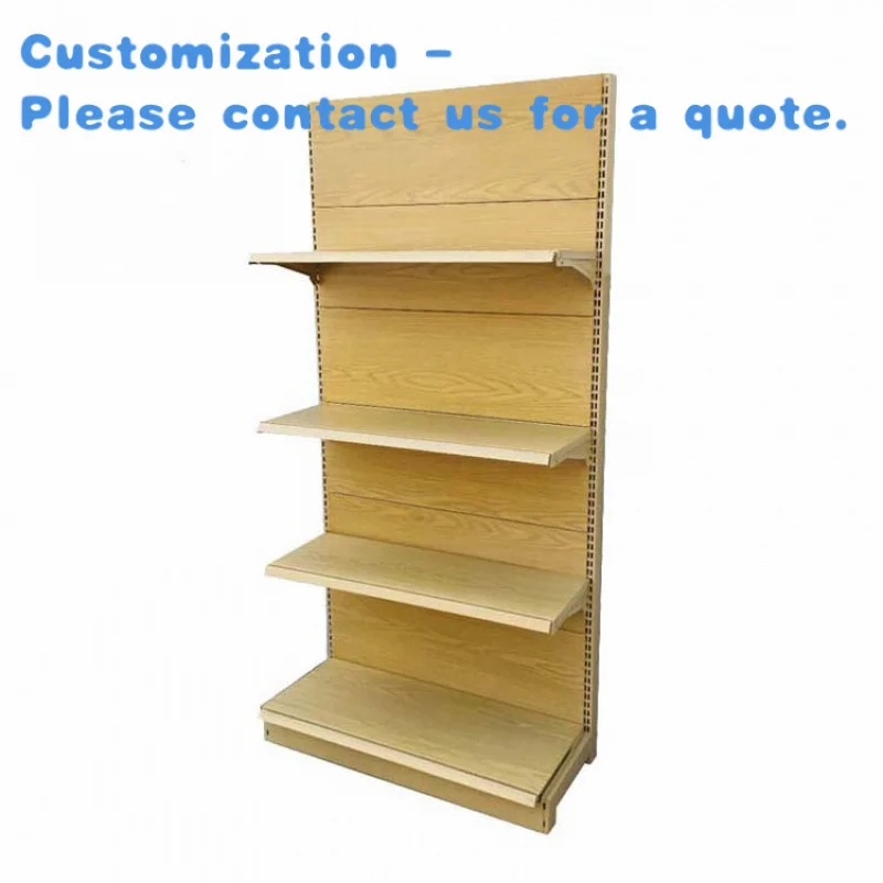 custom.Xingye Factory's Custom Size Heavy Duty Metallic Shelves Wood Grain Color Room Shop Supermarket Display Gondole