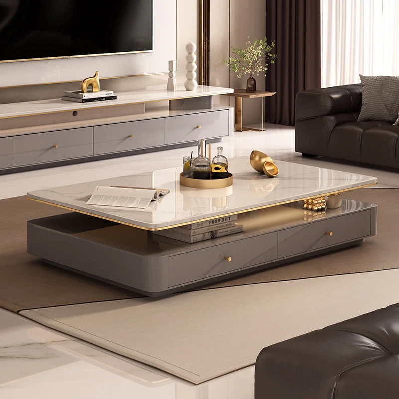 Writing Luxury Coffee Table Modern Decoration Living Room Storage Designer Side Table Moving Couchtisch Chinese Style Furniture
