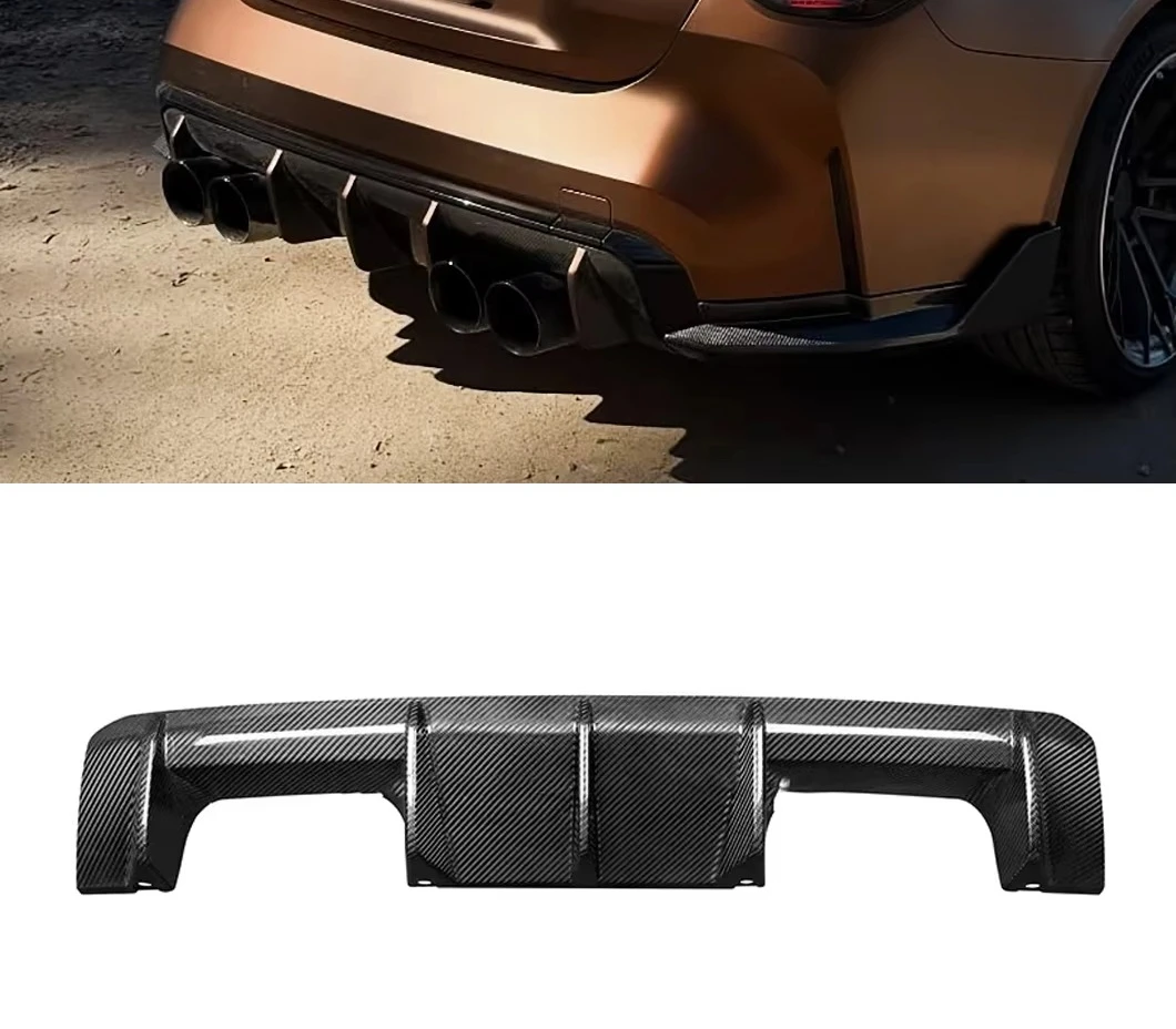 

PUDesign Dry Carbon Fiber Rear Diffuser for M3 G80 M4 G82 G83 Bumper Upgrade OEM Style Body Kit Factory Direct Sales