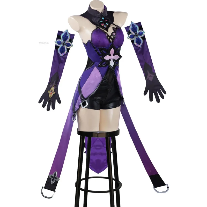 Black fzAnime Game Honkai Star Rail Cosplay Costume pour femme, uniforme de vêtements, ensemble mystérieux et élégant