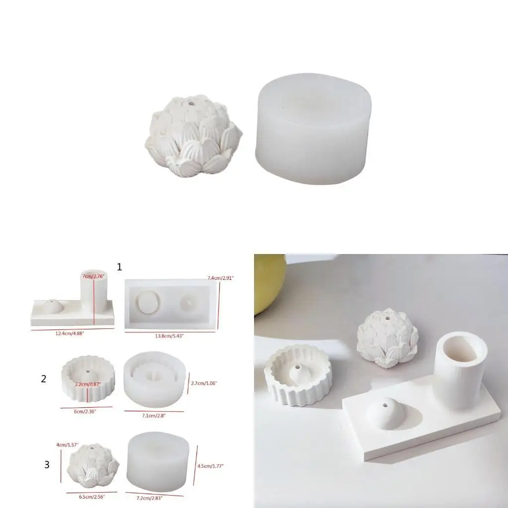 

Держатель для ароматической палочки, силиконовая форма, пластырь в виде лотоса, форма для подсвечника, эпоксидная форма для для