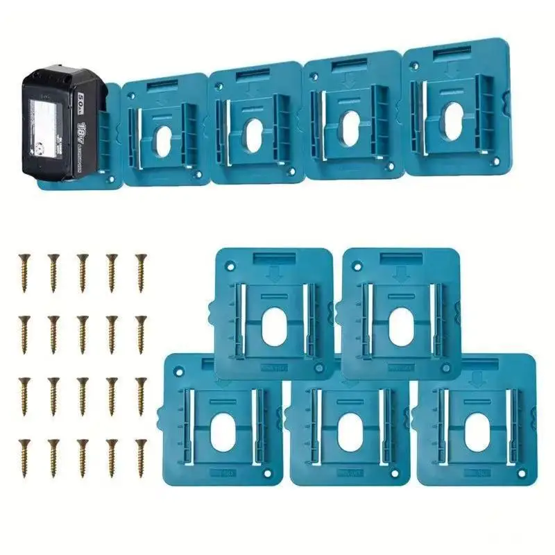 1 Stück/5 Stück Wandhalterung Dock Batteriehalter für 18 V Batterie kompatibel mit BL1860 BL1850 BL1840 BL1830 mit Schrauben