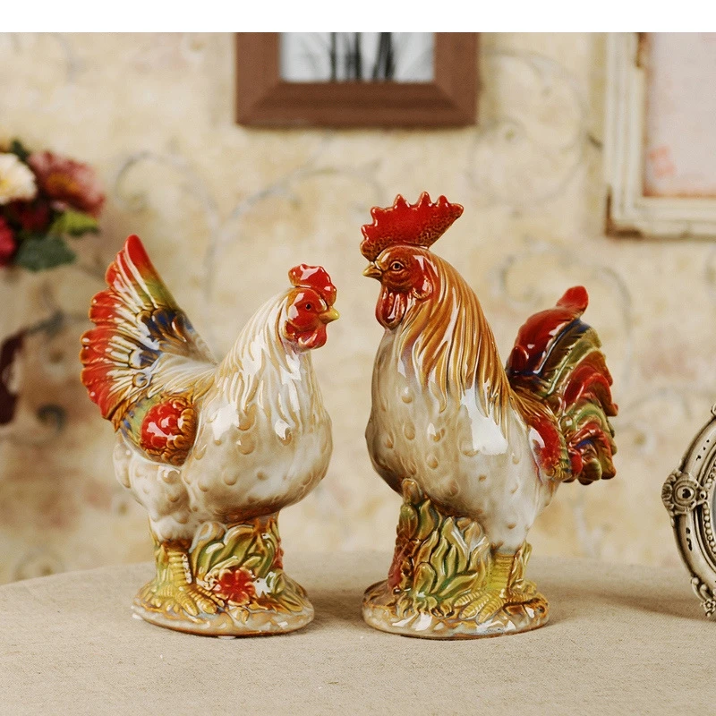 Rooster And Hen Scu…