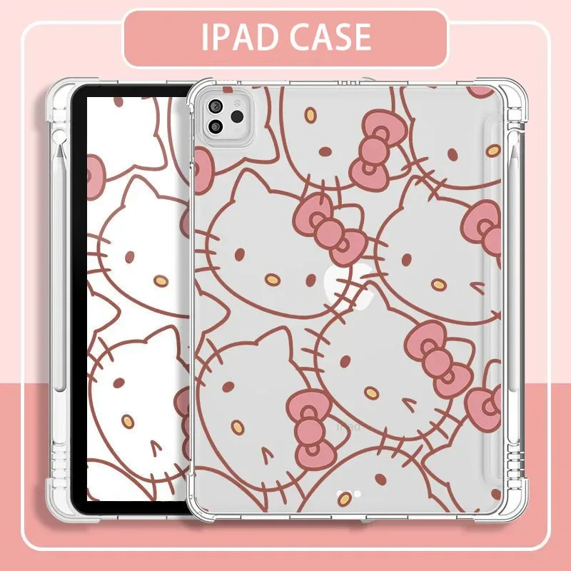 Kawaii Hello Kitty Case For iPad 10th Generation Case Air 6 11 2024 8th 9th 7th 10.2 for iPad Pro 12.9 Air 5 4 3 Mini 4 5 Cover