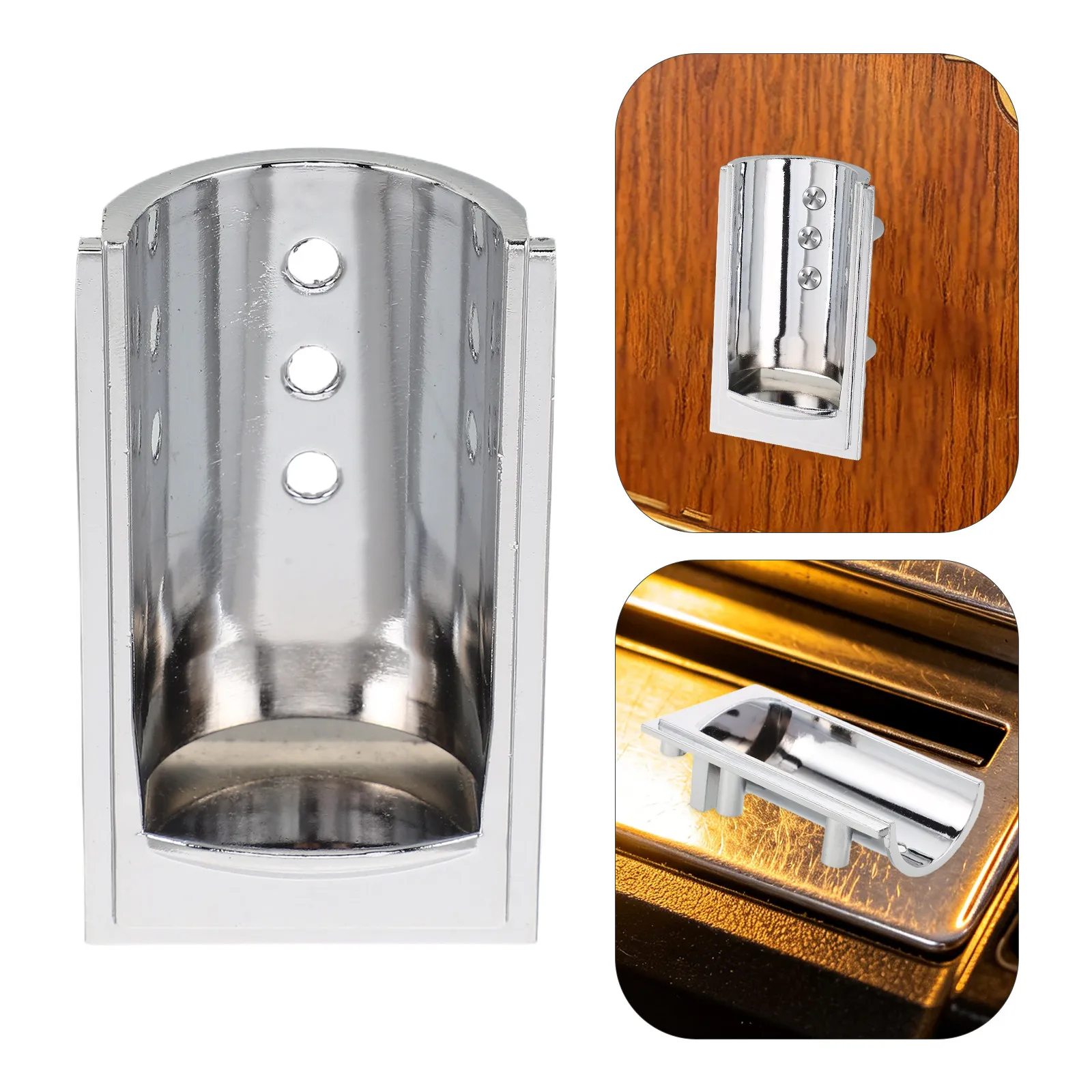 Silver 3-Hole Arcade Coin Slot Metal Push Mechanism Fast Coin Inlet Smooth Insert Replacement for Game Machines