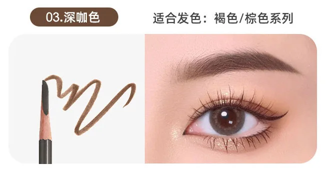 Matita per sopracciglia in legno Ricarica spessa Strumento permanente professionale impermeabile Microblading Tattoo Art Tinta Esaltatori per trucco Design