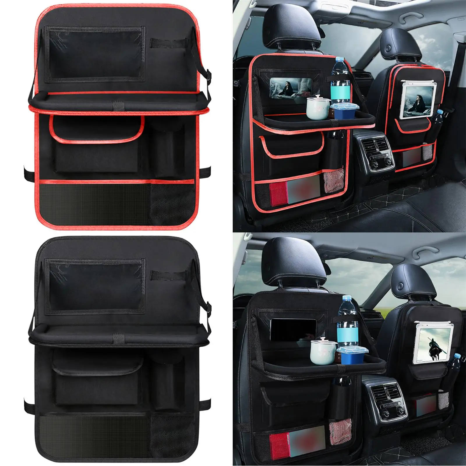 Sac de rangement pour siège arrière de voiture, poche de rangement, support de tablette