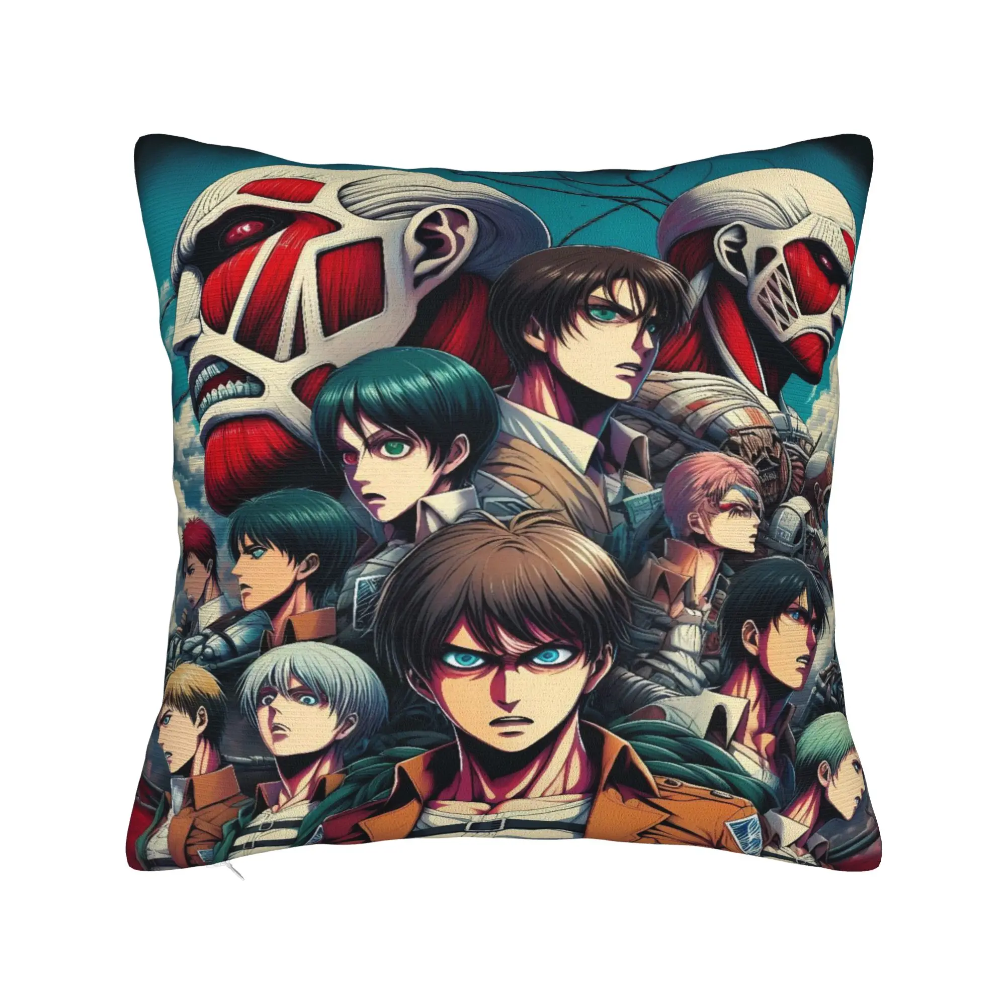 Attacks on Titans Pillow Case  Fashion Pillow Cover Comfy Pillowcases For Sofa Home Decoration