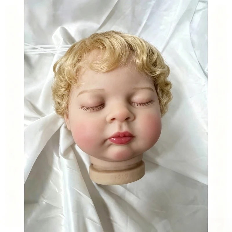 

19inch Already Painted Sleeping Reborn Doll Kit Esenia with Rooted Blonde Hair Unfinished Parts DIY Vinyl Doll Kit