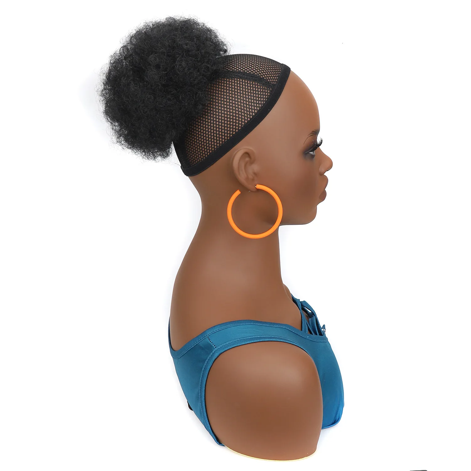 African explosion hair ties for black loose curly hair, bun updo hair ties, synthetic fiber curl hair ties