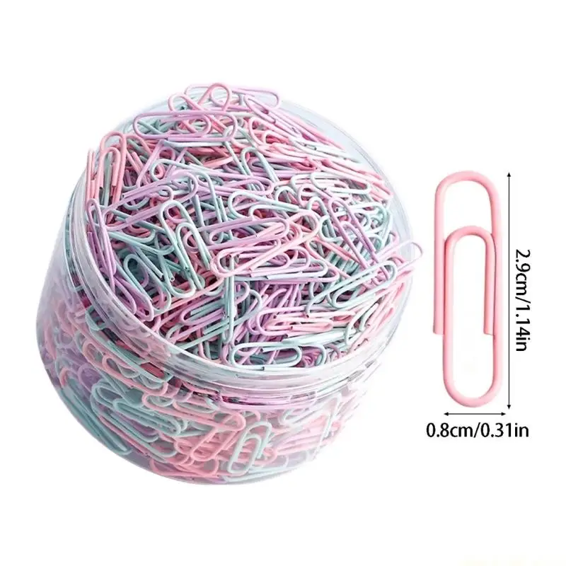 Paper Clips for Document Organization, High-Carbon Steel Fasteners in Clear Container for Office, School and Home Use