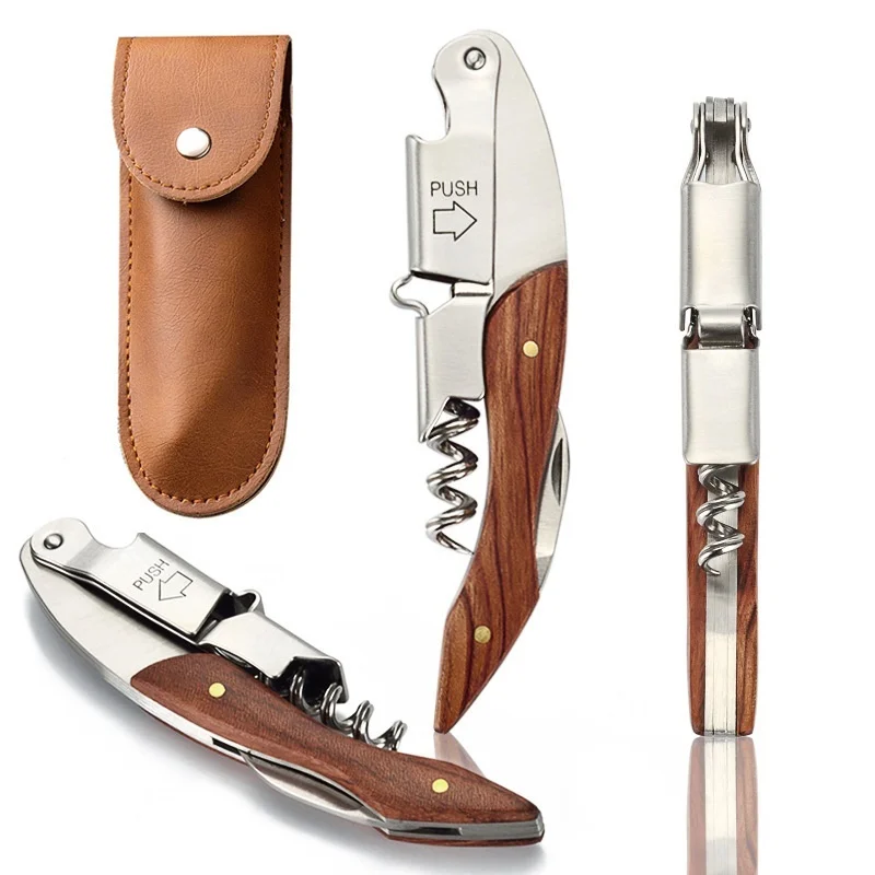 Portable Practical Red Wine Bottle Opener Stainless Steel Hippocampus Knife Multifunctional Lever Beer Opener Bar Accessory