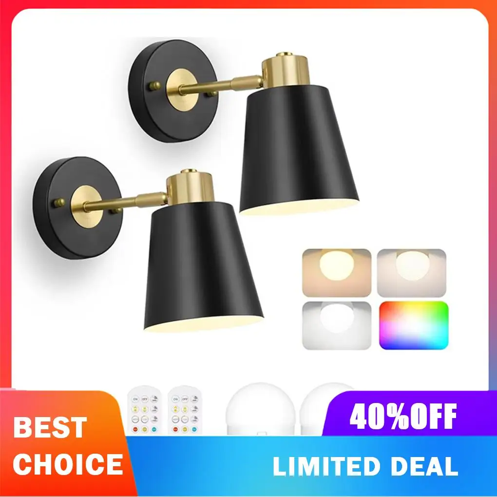 hanging-grow-light-rotatable-black-and-gold-wall-sconce-achieving-indoor-plant-growth-easily-350°
