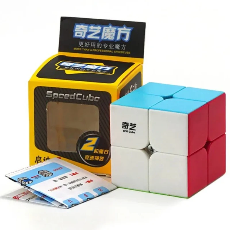 [JudyCube] QiYi Qidi S2 Cubo Magico Senza Adesivo Cubo Tascabile Velocità Qiyi 2x2x2 Qidi Nero Puzzle Cubo Giocattoli Educativi per I Bambini