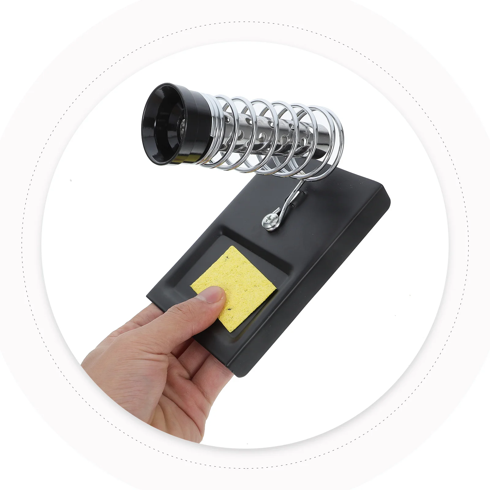 حامل حديد لحام حامل معدني قاعدة ثابتة شديدة التحمل لمحطة اللحام ورشة عمل المكتب أداة كهربائية احترافية