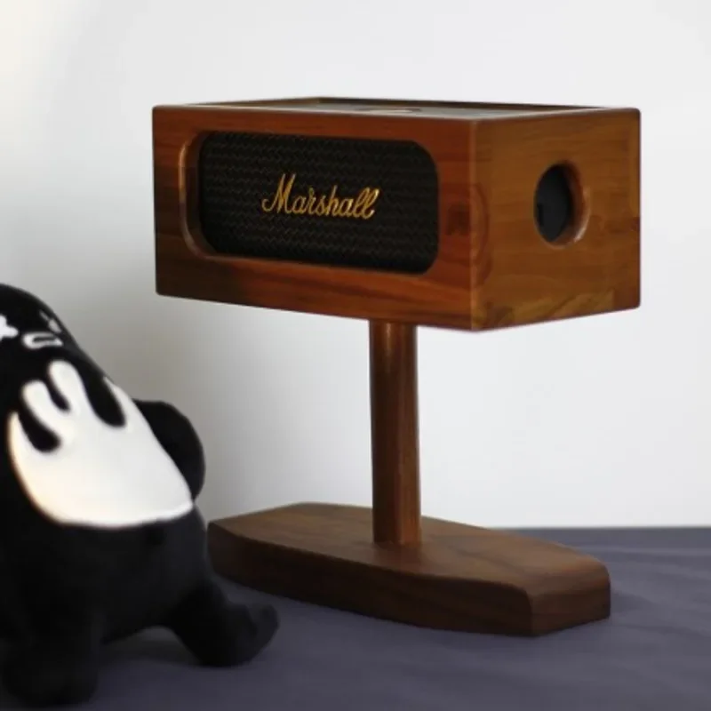 Soporte de altavoz Retro, decoración de madera maciza, caja de almacenamiento de escritorio, plataforma de soporte para teléfono, vitrina de Radio, estante de almacenamiento para el hogar