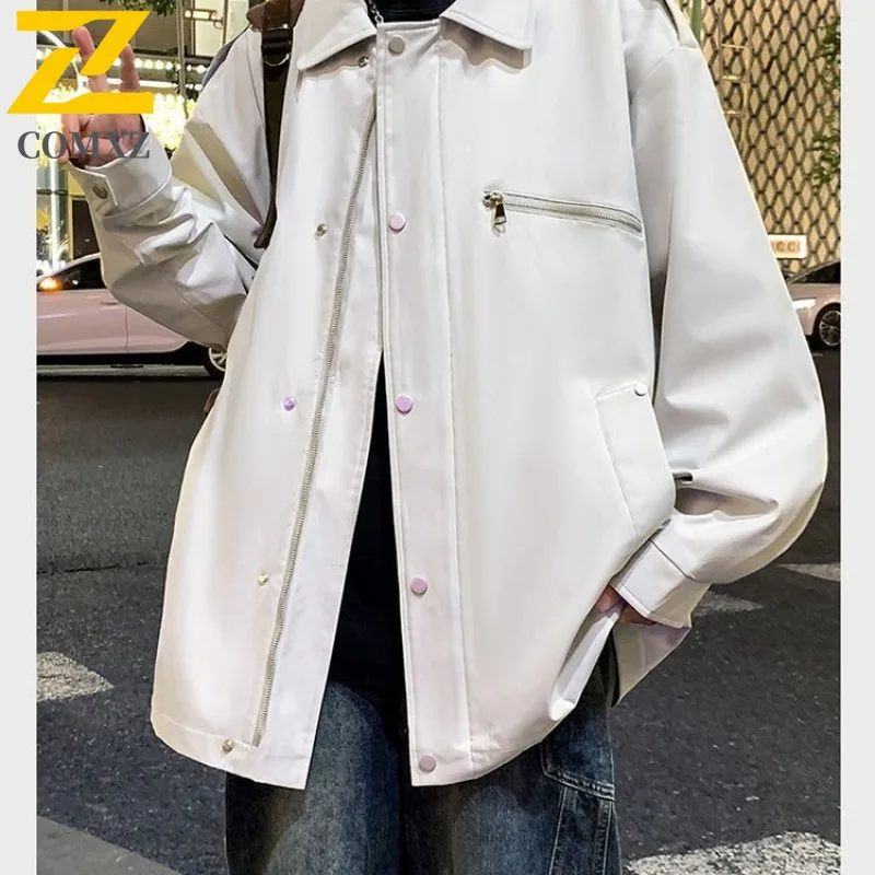 

COMXZ Men Coat Plus Size Lightweight Outdoor Travel Windbreaker Jackets Comfortable Walking Premium Casual Camping Trench Coat