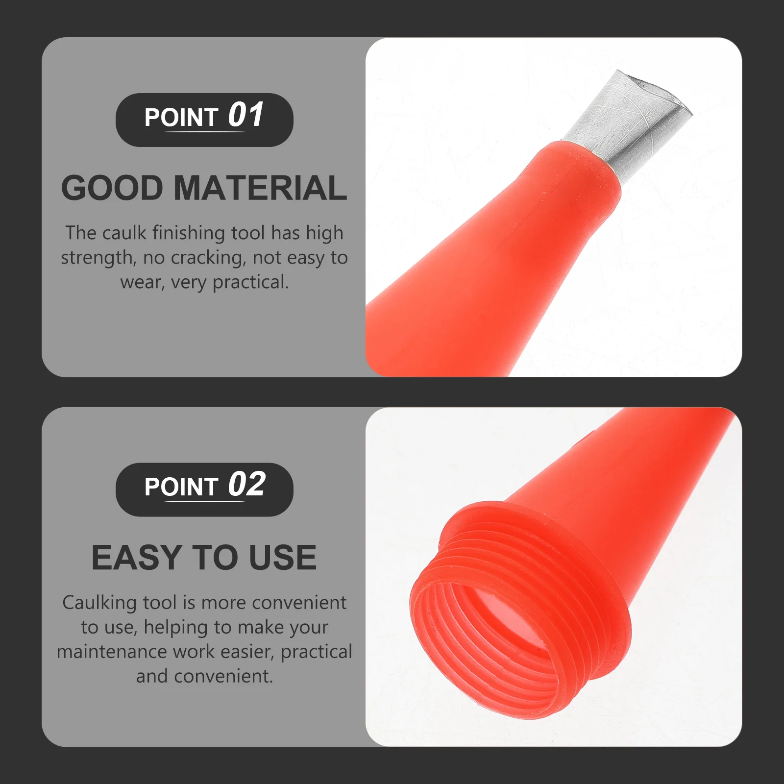 1 Set Stainless Steel Caulking Nozzle Applicator Tool Kit For Gaps Under 1.18 Inches Home Kitchen Bathroom Waterproofing Caulk