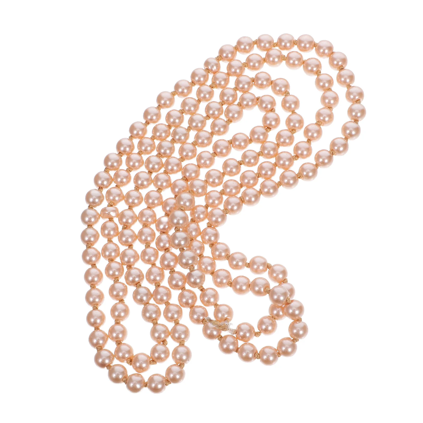 معقود اللؤلؤ قلادة الطبقات سترة طويلة سلسلة مجوهرات لحفلات الزفاف الرسمية ملابس غير رسمية أنيقة مقلد اللؤلؤ الإكسسوار #5