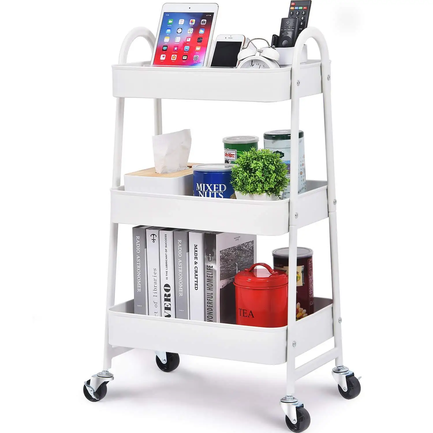 

Mobile storage rack, handcart storage rack, household, kitchen, multi-functional handcart, brand new