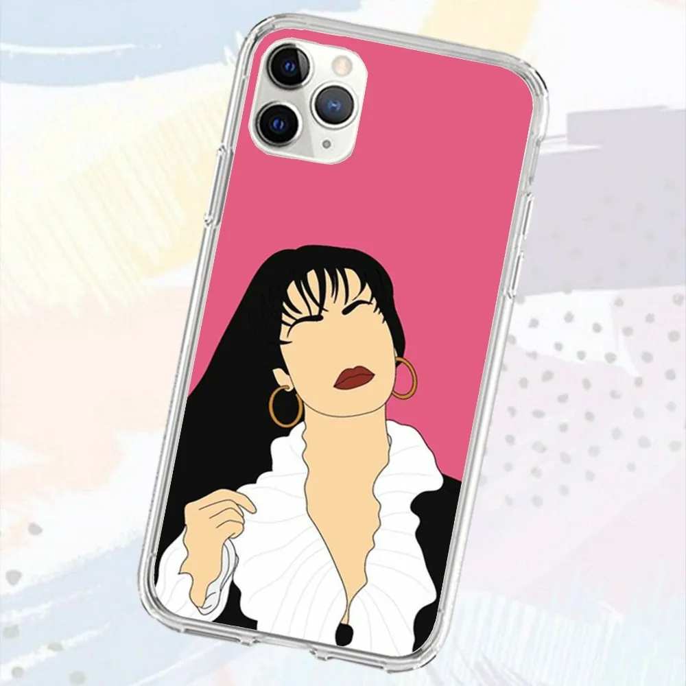 S-Selena Q-Quintanilla singer Phone Case For Iphone 16 15 11 13 14 Pro Max 7 8 Plus X Xr Xs Max Se2020 12mini Transparent Cover