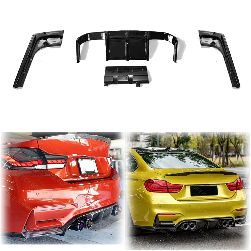 

2013–2016 для BMW 4 серии F32 F33 F36 Специальный автомобильный задний бампер в стиле M4, разделитель губ, диффузор, спойлер, комплект кузова от ABS