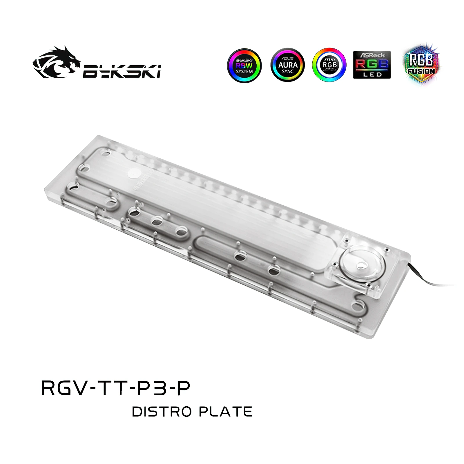 Bykski RGB Water Cooling Distro Plate Reservoir for Thermaltake TT Core P3 Chassis Reservoir RGV-TT-P3-P