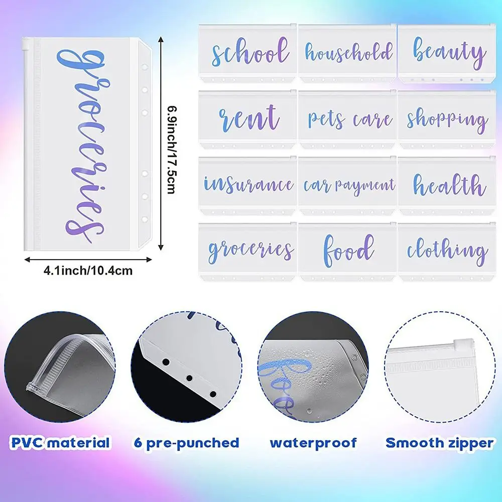 แฟ้มใส่เอกสาร 6 ห่วง แบบกันน้ำ ซองใส่เอกสาร แฟ้มใส่สมุดโน้ต แฟ้มซิป ซองใส่เงิน ซองออมทรัพย์