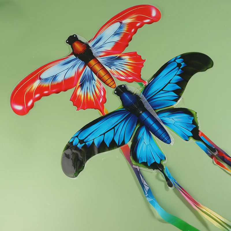 Foldable Mini Plastic Kite With Hand Brake, Fishing Rod For Kids, Outdoor Fun Toy For Family Gathering, Cartoon Kite For Child