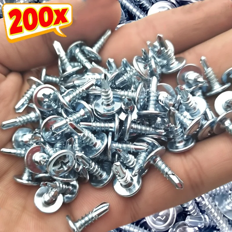

Wholesale Stainless Steel Self-tapping Screws Round Washer Screw Fastener Flat Head High Strength Corrosion Screw Hardware Kits