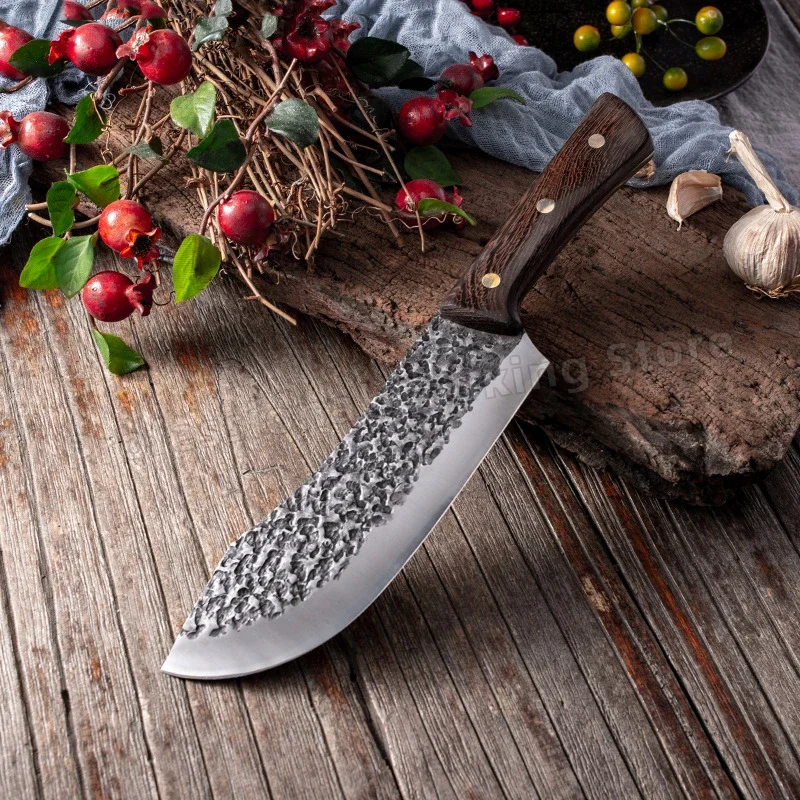 Hand Forging Butcher Knife Cutting Meat Kind High-quality Tools For The Kitchen outdoor chopping meat Fruit Vegetables Cleaver