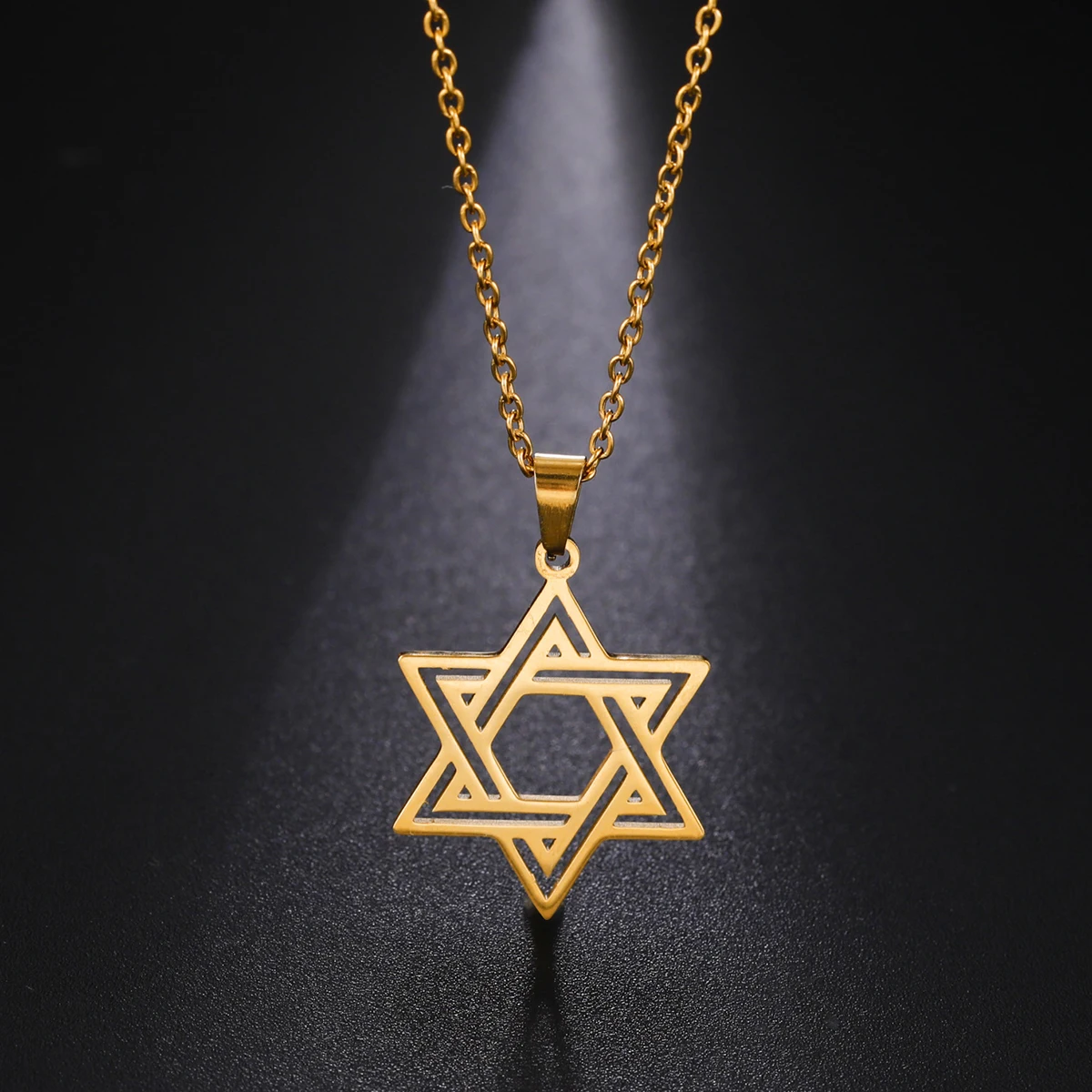 LIKGREAT Star of David Pendant Necklace for Women Men Israel Magen Hexagram Symbol  Jewish Necklaces Religion Amulet Jewelry