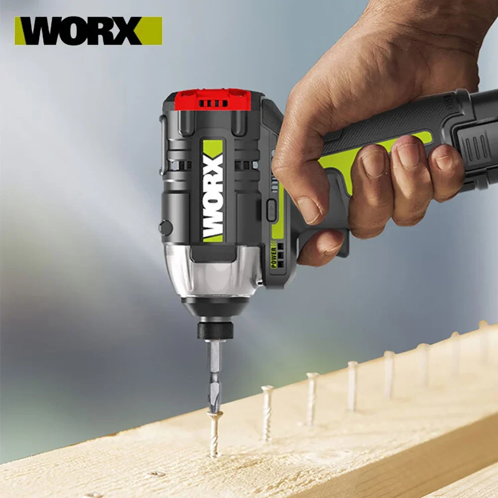 Worx Cordless Impact Screwdriver WU132 140Nm 12v 3300rpm Brushless Motor Adjust Torque Univeral Battery Pack Screwdriver