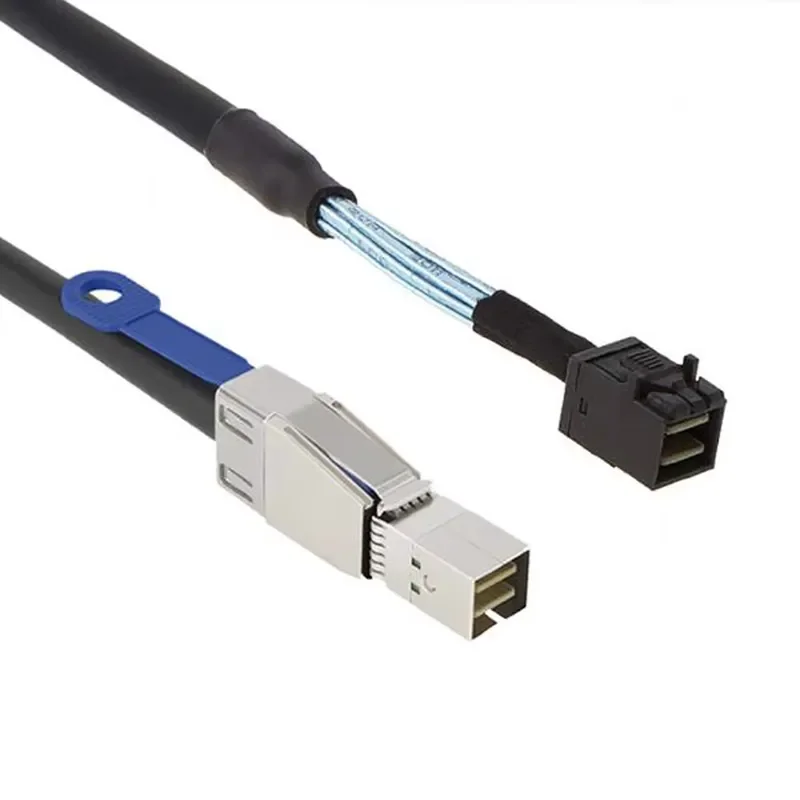 SFF 8643 to 8087 Adapter Cable Mini SAS Data Cord Server Square Head Internal Connection Wire 1m High Speed Transmission