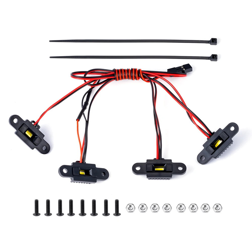 AXSPEED Wheel Eyebrow Light Wheel Arch Lamp for Axial SCX10 III JT Gladiator AXI03006 1/10 RC Crawler Car Upgrade Parts