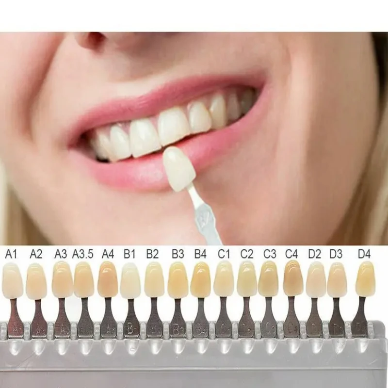 3sets 16 ColorsTooth Model Colorimetric Plate Resin Material for Tooth Whitening Products  Guide Dental Tools Kit set