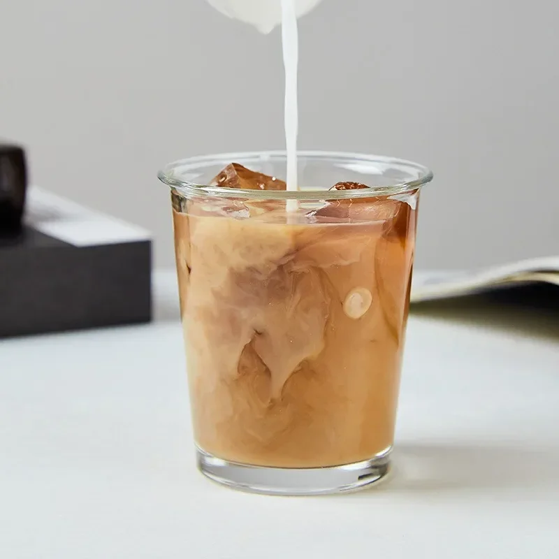 Koffiekopje Gekrulde Latte Cups Huishoudelijke Glazen Drinkwaren Sap Melk Eenvoudige Mok Transparante Waterflessen Glaswerk Kopjes Koffiewerk
