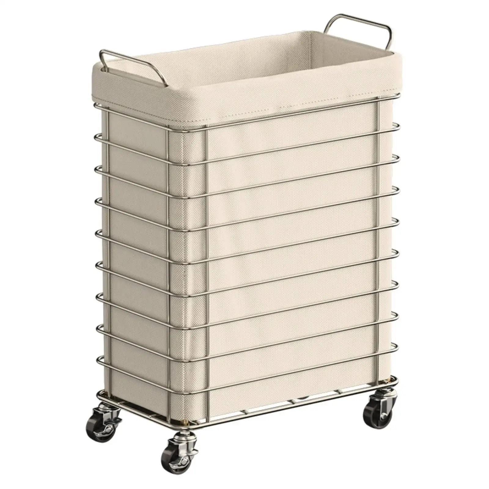 Wheeled Laundry Hamper Large Capacity Rolling Laundry Hamper Easy to Move Household Storage for Washroom