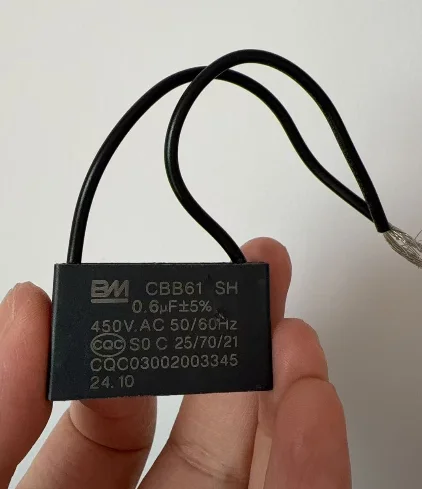 1PCS CBB61 Starting Capacitor 450V 0.6UF Motor Fan Run Capacitors CBB 450vac