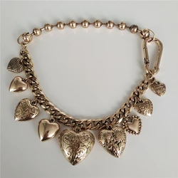 2026 New Indian Vintage Golden Contrast Ball Heart Necklace Women Ethnic Retro Statement Metal Link Large Collar Choker Necklace