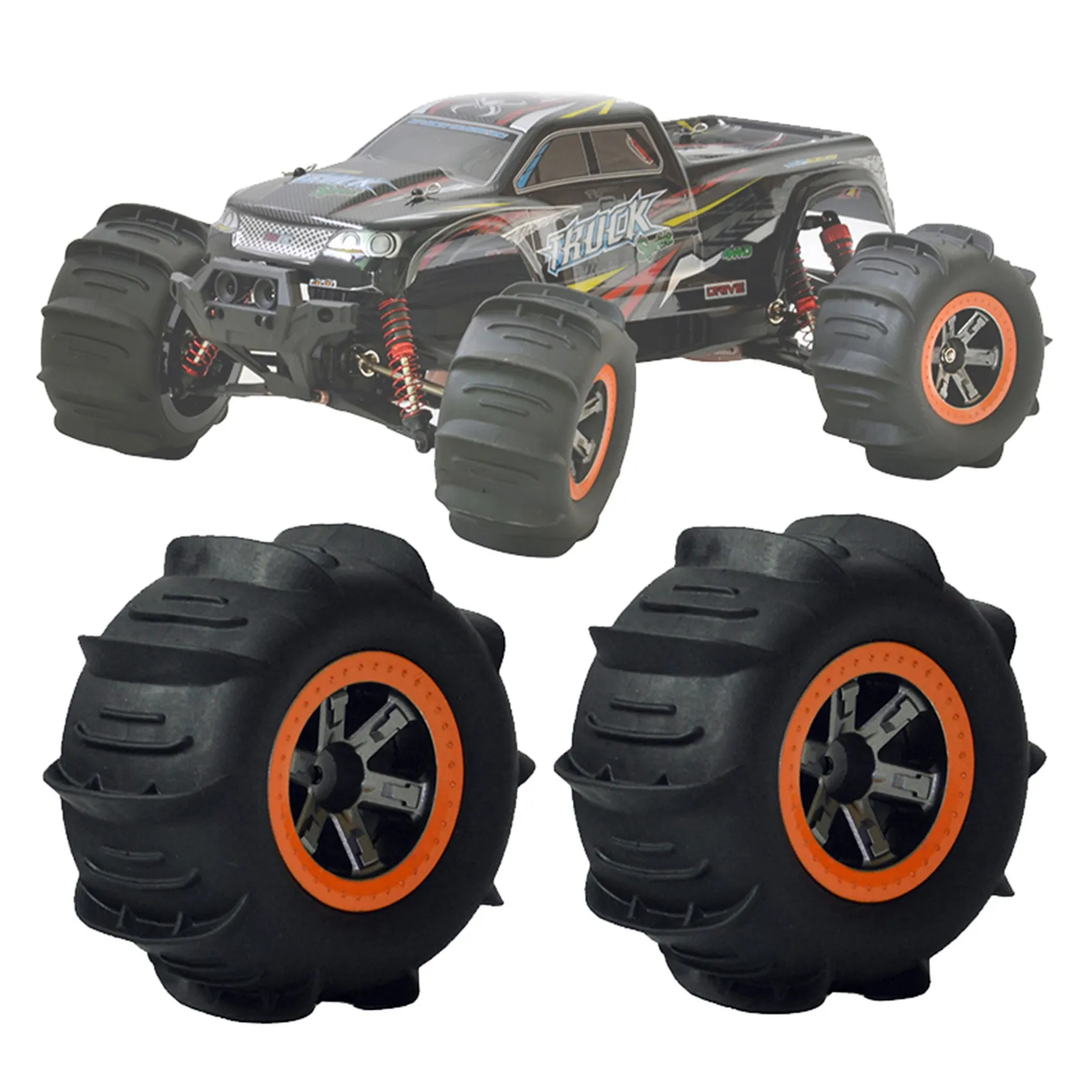 

4Pcs 1/12 RC Car Rim Tire ,RC Racing Car Beach Tires Desanding Tires For XLH 9125 9116 104009 1/12 RC Car Universal